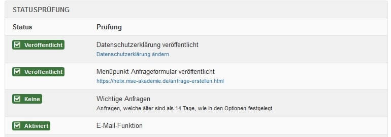 Joomla DSGVO - Ratgeber und Anleitung. Datenschutz Kontrollzentrum - Statusprüfung.