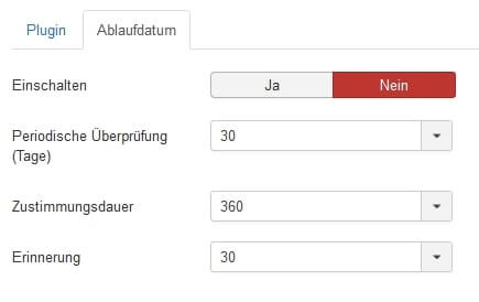 Joomla DSGVO - Ratgeber und Anleitung. Plugin für Datenschutz Zustimmung - Ablaufdatum.