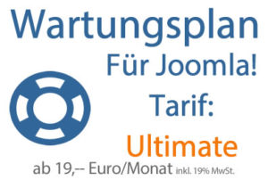Wartungsplan Joomla - Tarif Ultimate